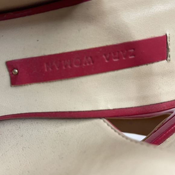 Zara Woman’s peep toe Red/pink heels. Size39 - Picture 5 of 8